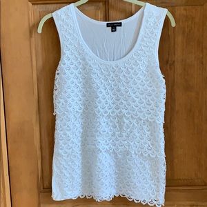 White tiered scalloped tank... SO CUTE!